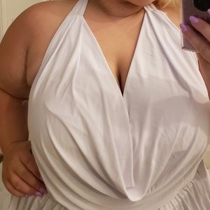 Dresses - White slinky halter dress Dresses - White slinky halter dress